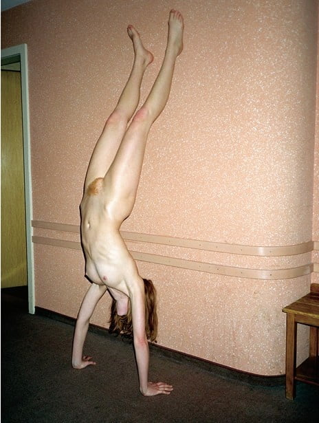Naked handstand