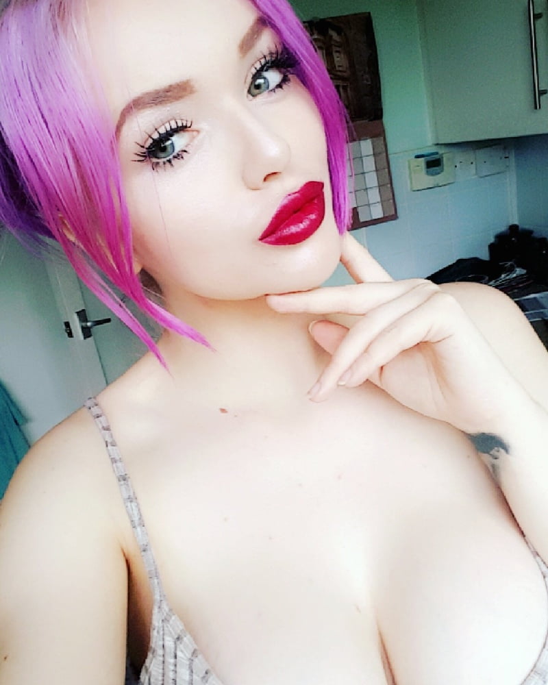 Pink hair big tits