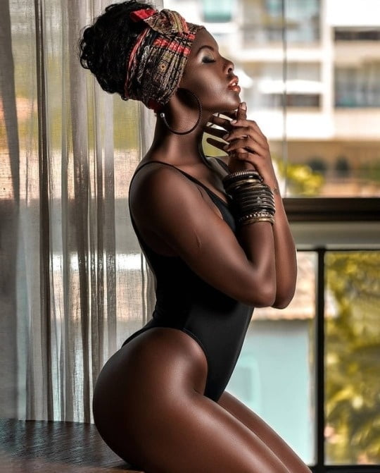 Breasted ebony will blow your fan photo