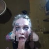 Stretching her mouth with my big cock