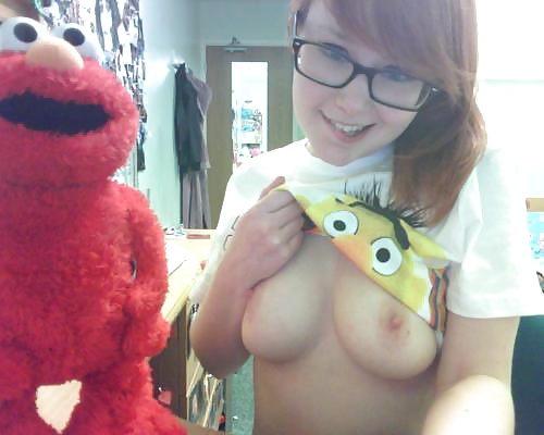 Porn image cute nerdy ginger student strips geek gamer