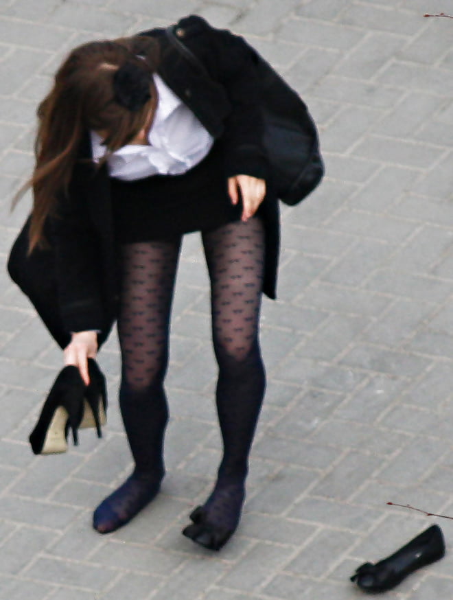 Porn image Candid Street Pantyhose -Tights #010