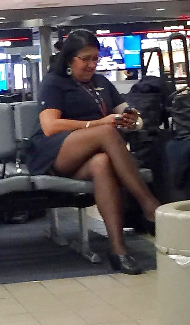 Porn image FLIGHT ATTENDANT CANDIDS - I (Stocking Tops) - ORIGINAL