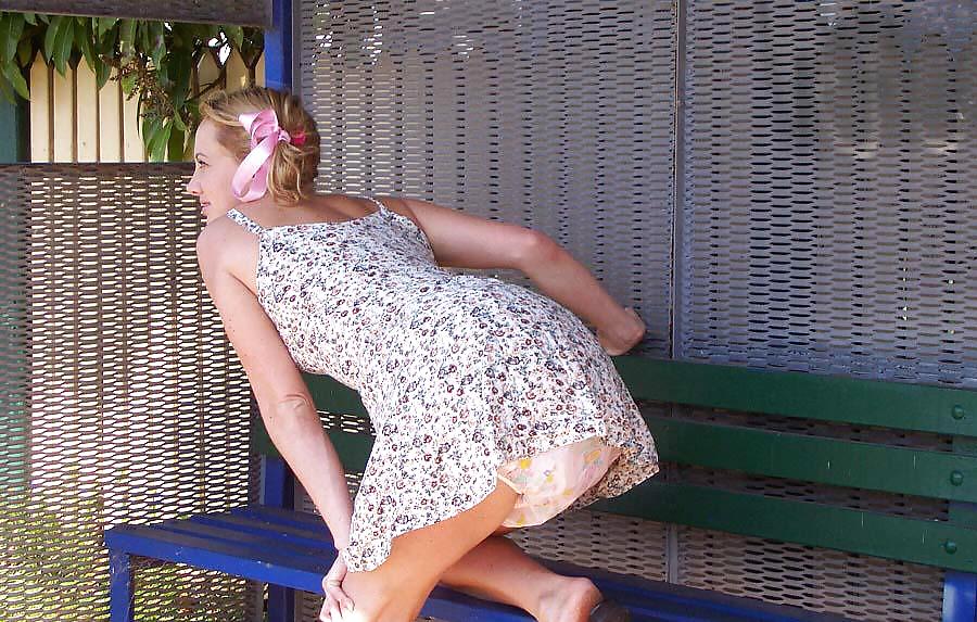 Porn image Plastic Pants Under Skirt