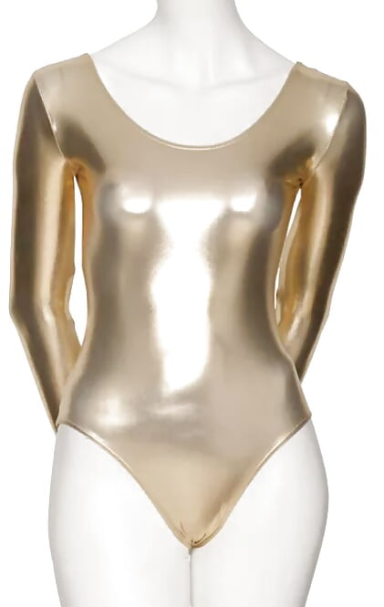 Porn image Gold leotard.