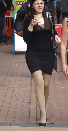 Candid Street Pantyhose -Tights #045 - UK Cunt in Pantyhose