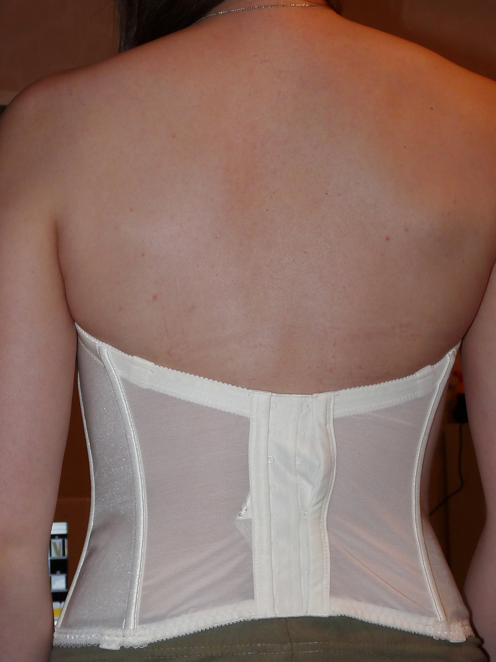 Porn image Wifes silk satin shiny corsagen corsets tops