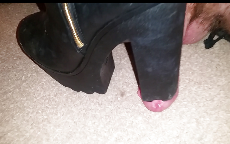 Porn image Chunky Platform Boots crush slaves cock