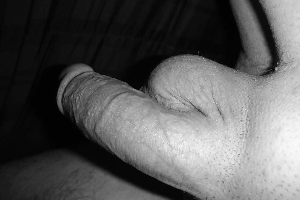 Porn image My cock in black and white!!
