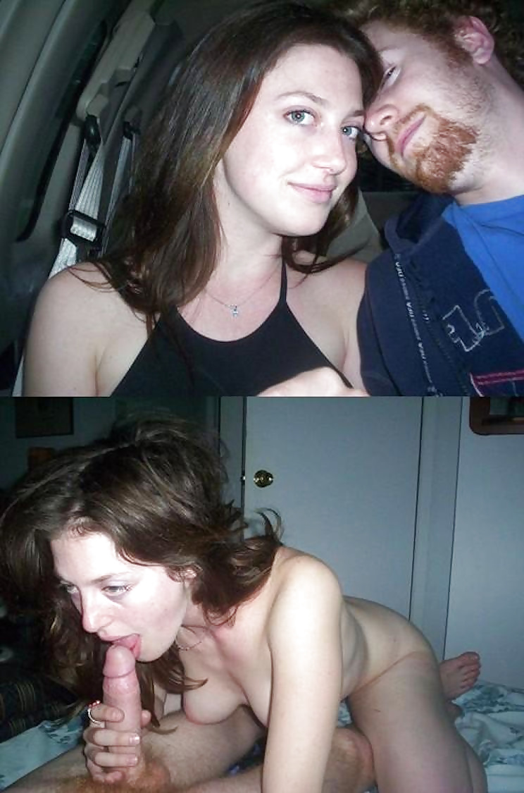 Porn image Your girlfriend before-after, dressed-undressed