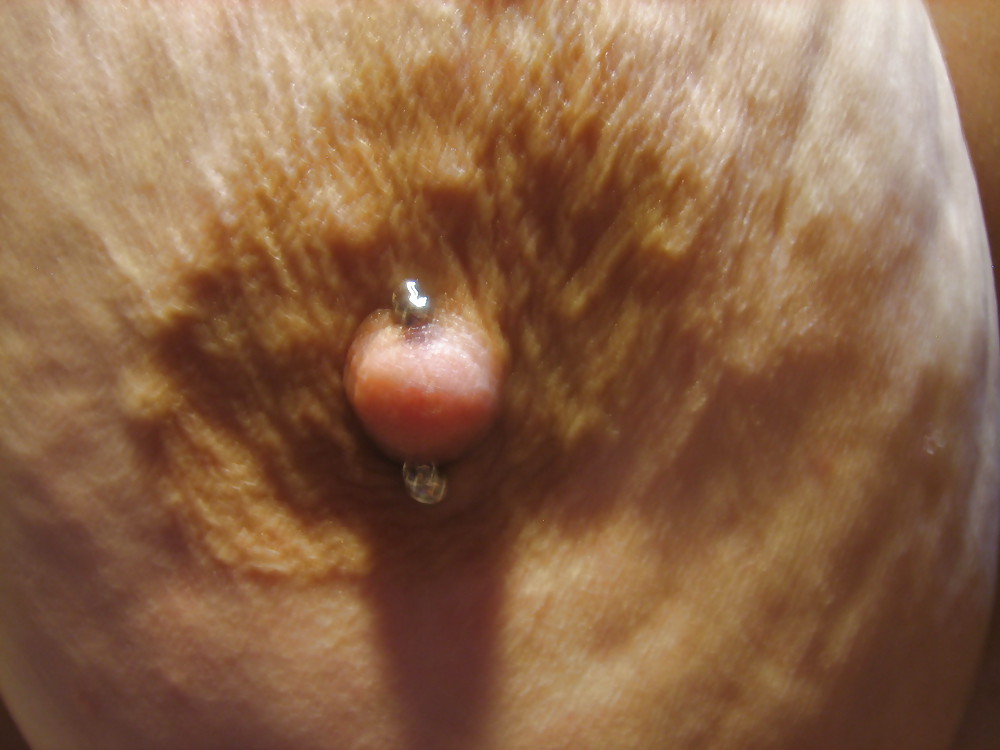 Porn image BBW's new piercing
