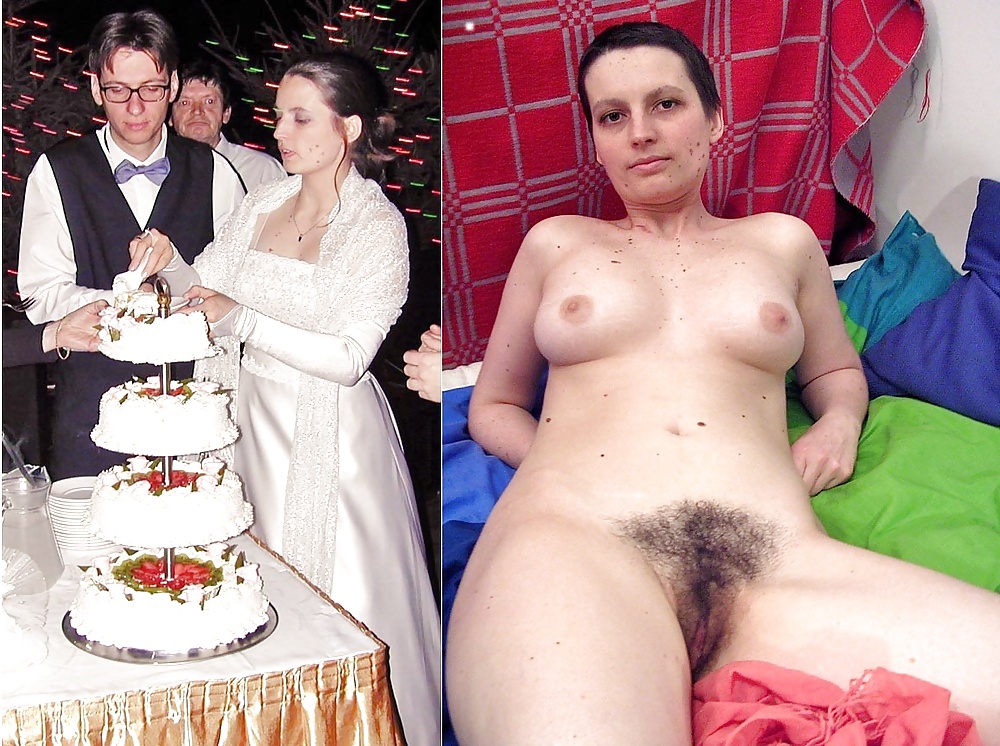 Porn image Brides and bridesmaids, before and after amateurs.