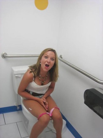 Girls on toilets