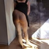 Anna Perv  - black dress and tights
