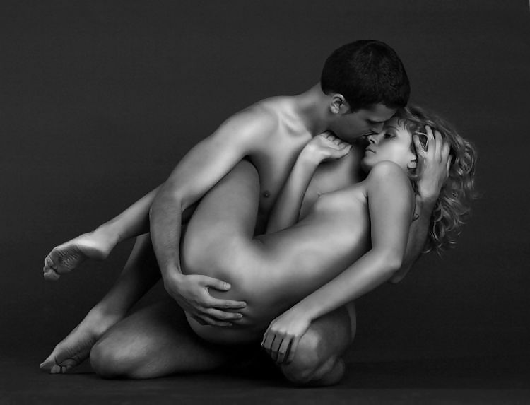 Porn image Erotic Sensual Kisses in Black&White - Session 3