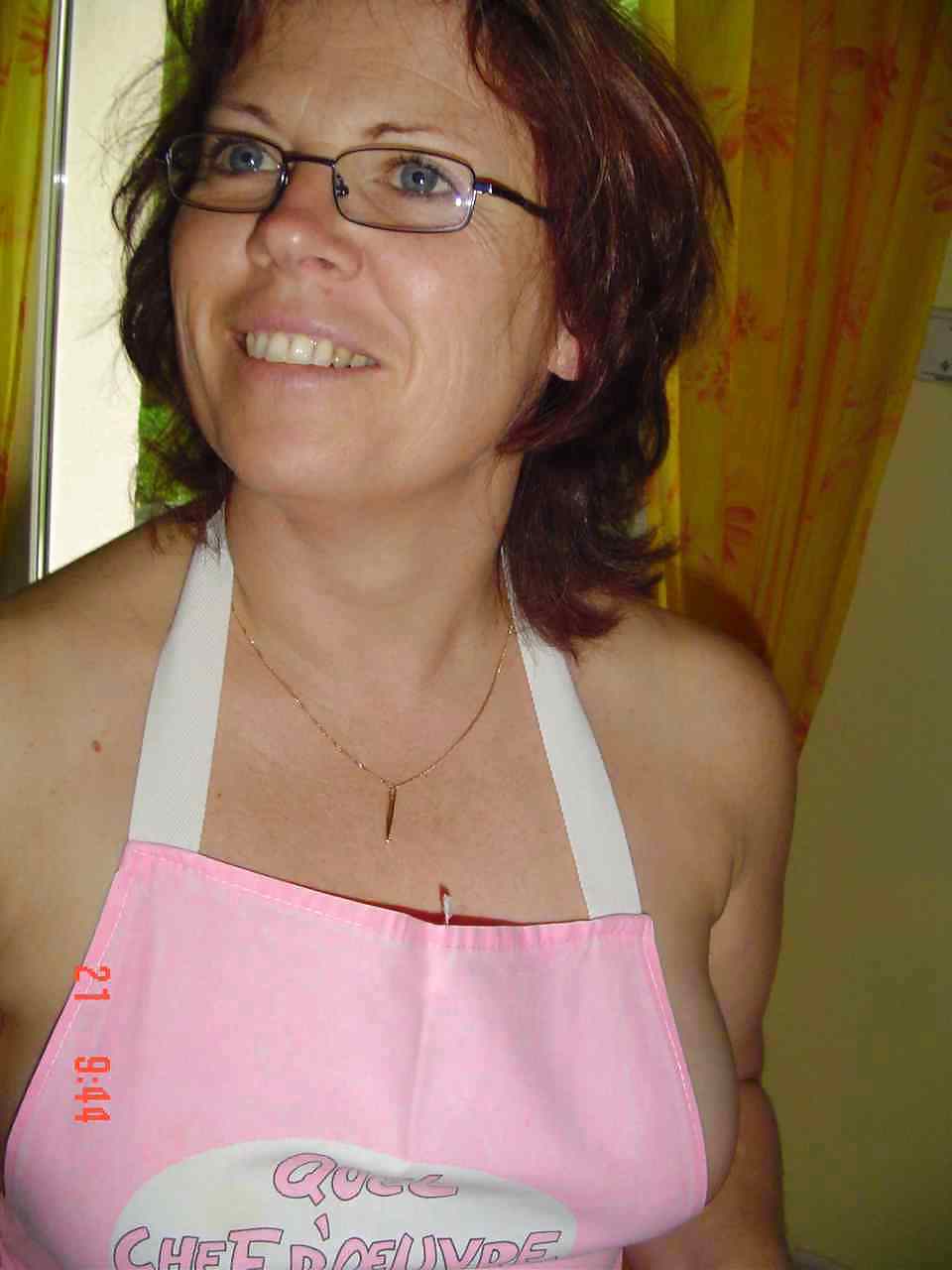 Porn image Clotilde in kitchen