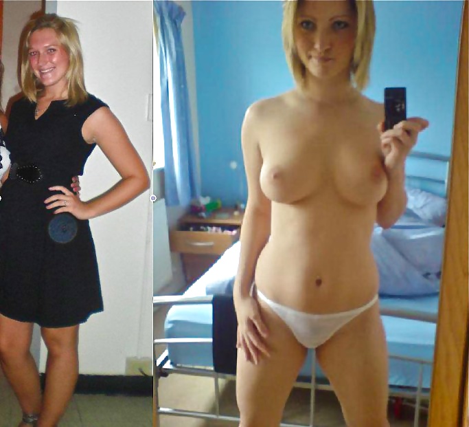 Porn image Teens Before and After dressed undressed