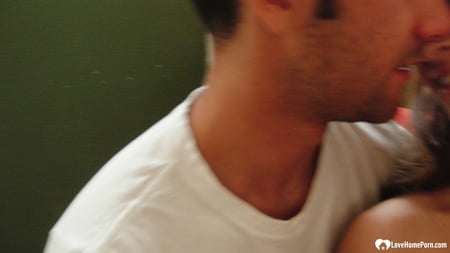 brunette cutie gets some cum over herself         