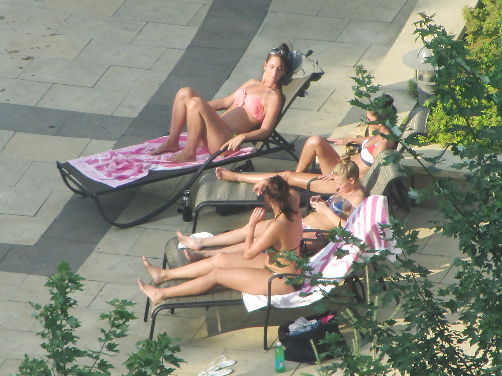 Porn image BFF's hangin by the Pool - Toronto , Ontario Canada