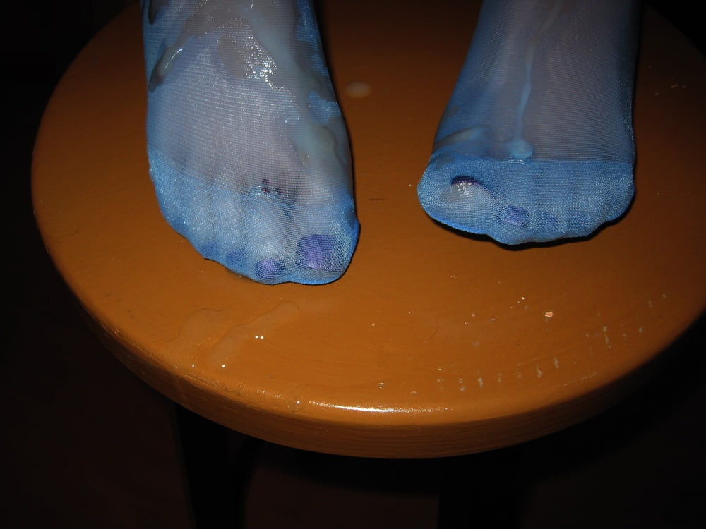 Blue nylon stocking on bar chair - 46 Photos 