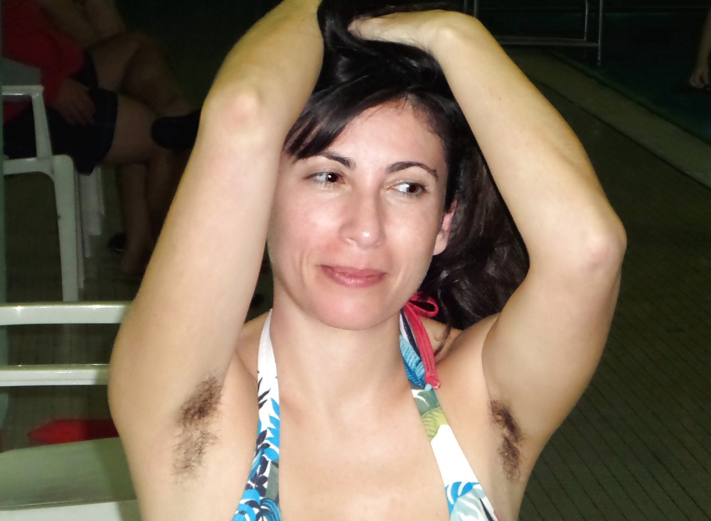 Porn image Amateur hairy armpits mature at the swimming pool