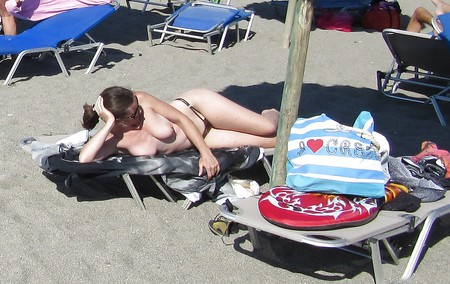 Nude on a Greek beach