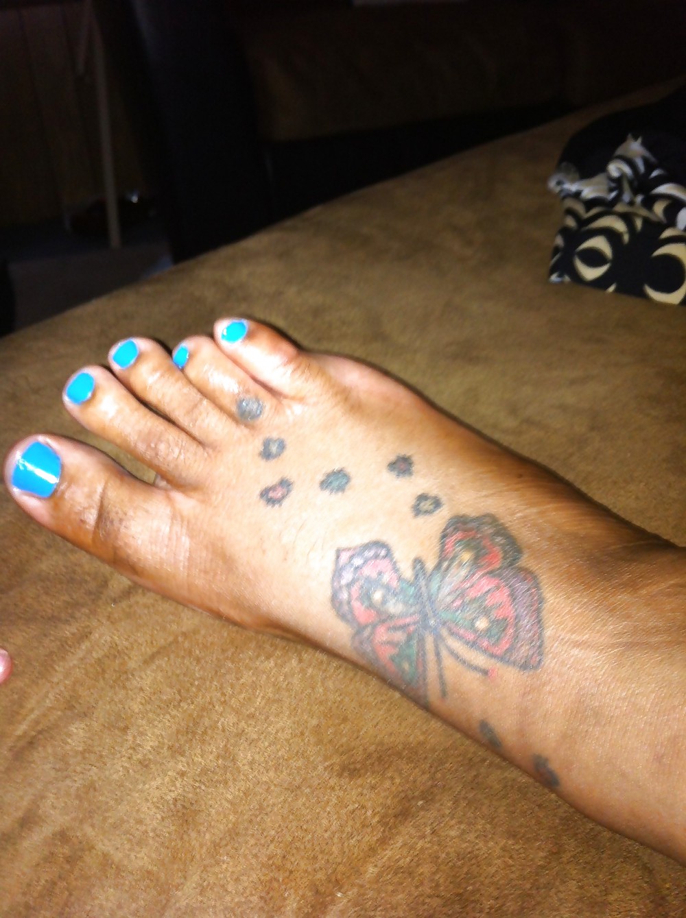 Porn image New Blue Painted Toes from a Freind