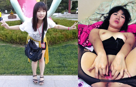 Super Cute Asian Dressed Undressed Before After Facials