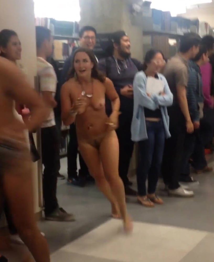 Nude College Girl in Library. berkeley naked library run pics. 