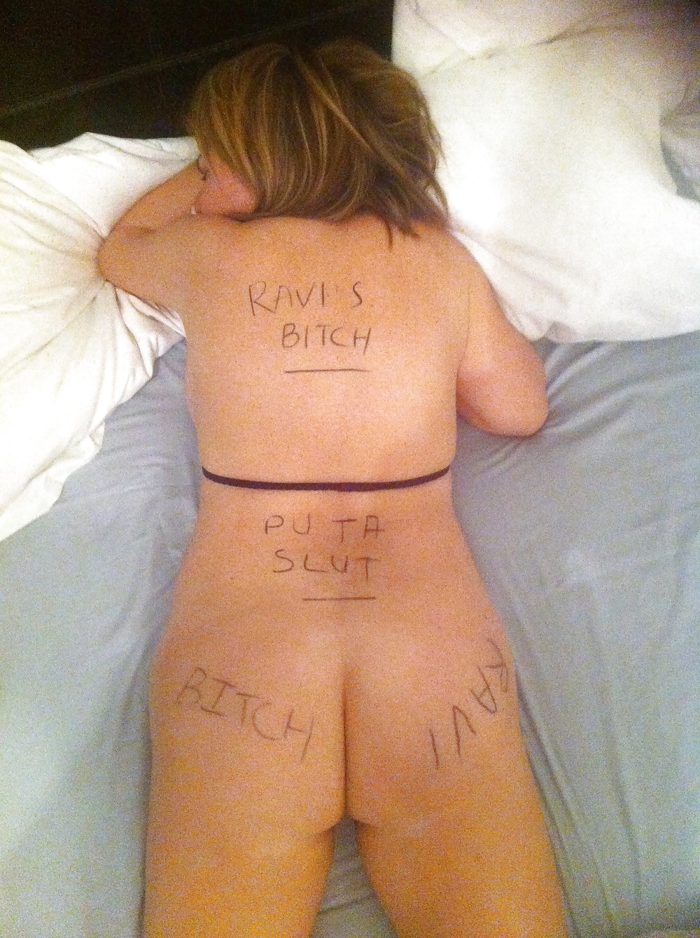 Porn image writing slut