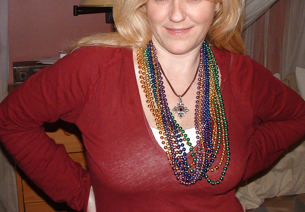 Porn image Mr. Betty Boobman--Mardi Gras beads, boobs, and areolas