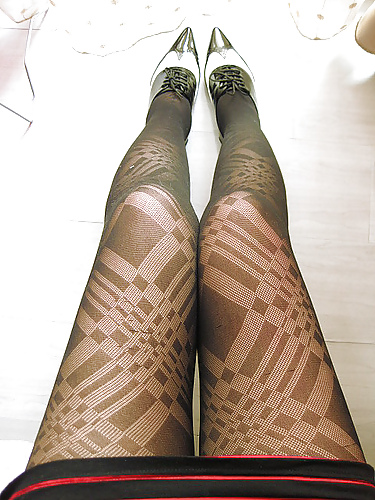Porn image Patterned Tights