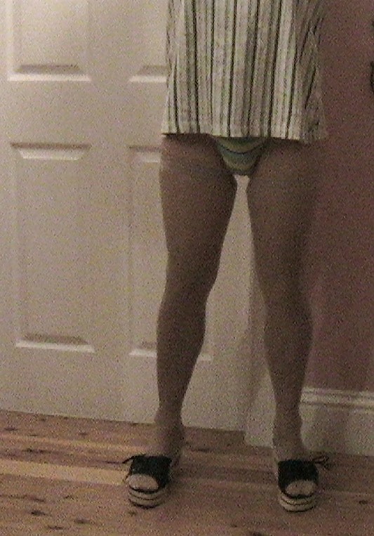 Porn image wearing night shirt and panties
