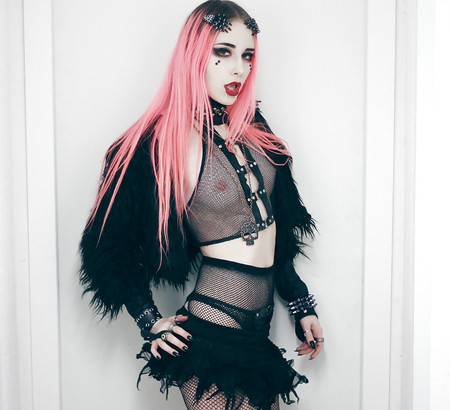 sexy strange goth girl