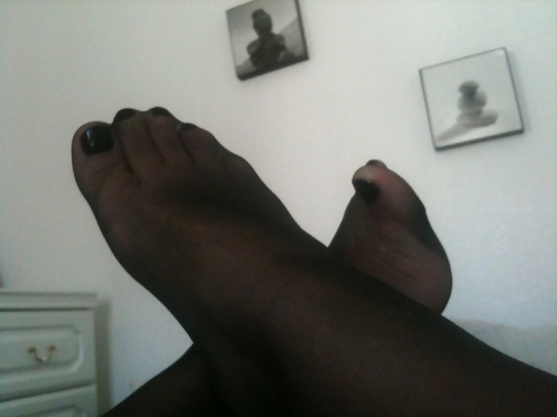 Porn image my feet in hold ups