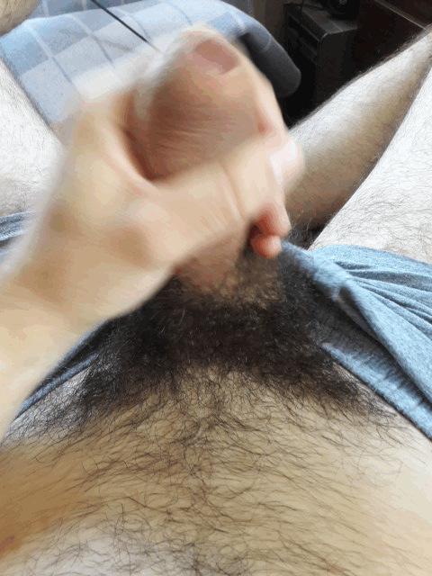 Roommate Let's Me Finger Hairy Pussy While I Jerk Off