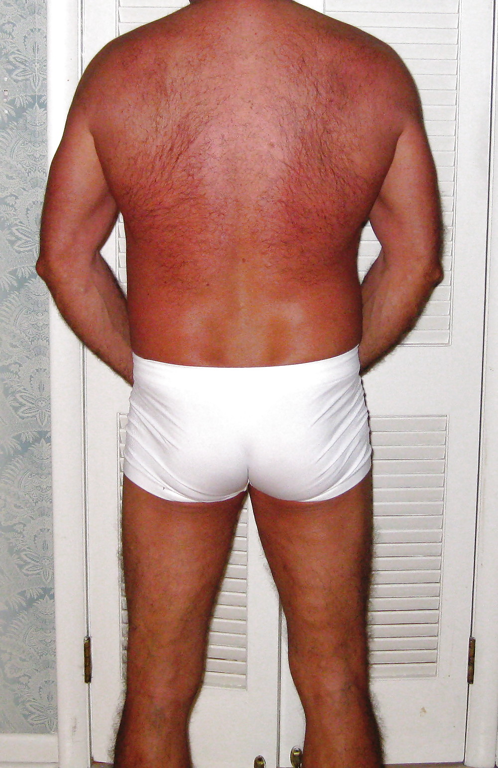 Porn image mature guy in white