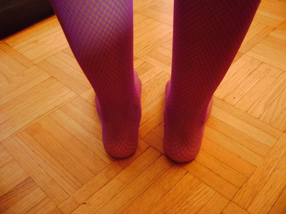 Porn image Purple Stocking Tease