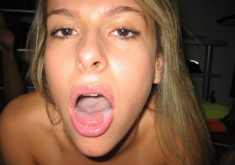 Amateur blowjob with cum in mouth-4931