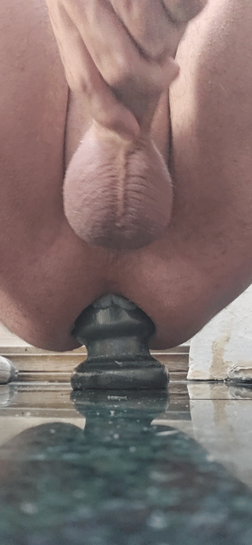 Huge cock and anal plug