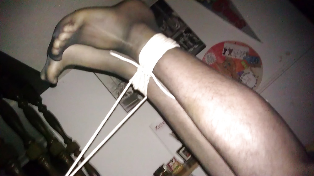 Porn image My Cock and Feet Bound in Pantyhose V