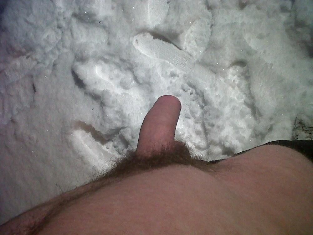 Porn image out in the snow