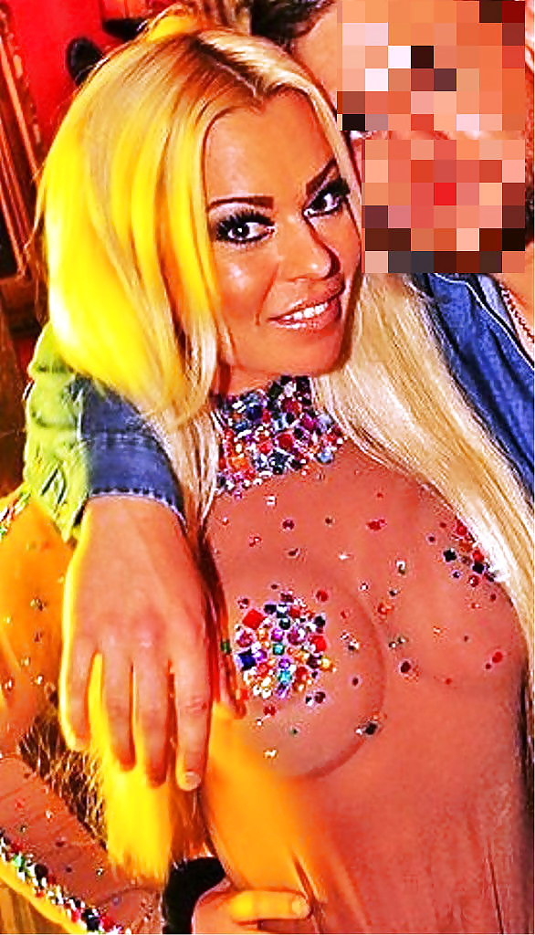 Porn image German blonde disco bitch with a transparent upper part