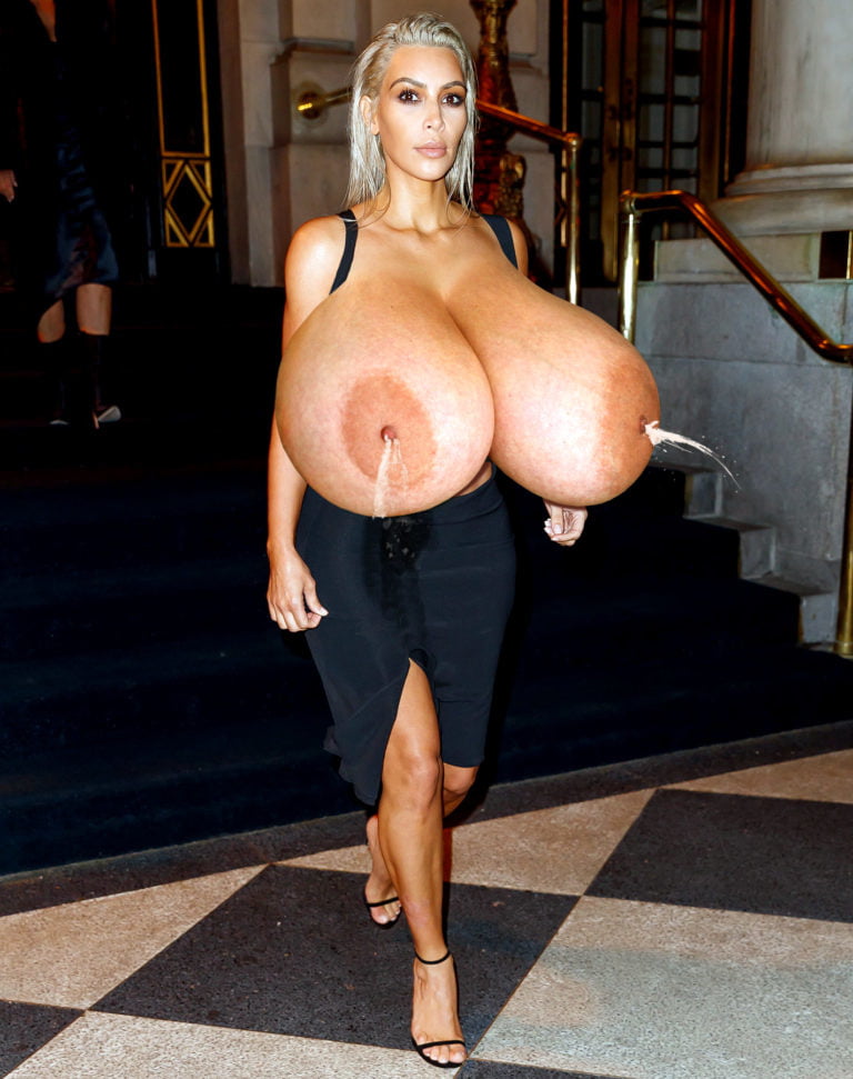 Kim Got The Biggest Huge Fake Boobs 5