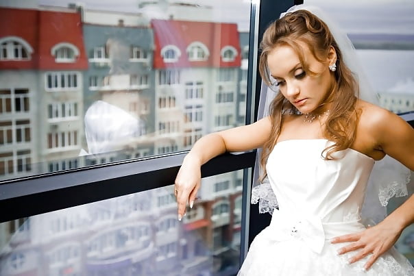 Porn image Under Wedding Dress