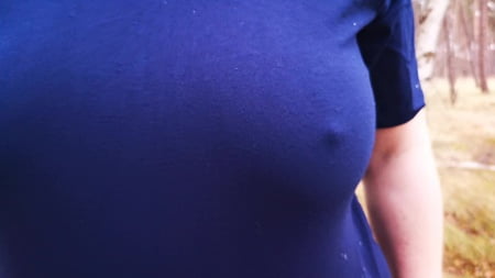 naked on bench in winter titslapping         