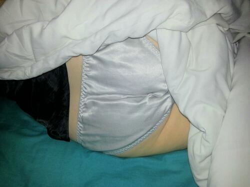 Porn image wifes satin panties taken while she relaxes