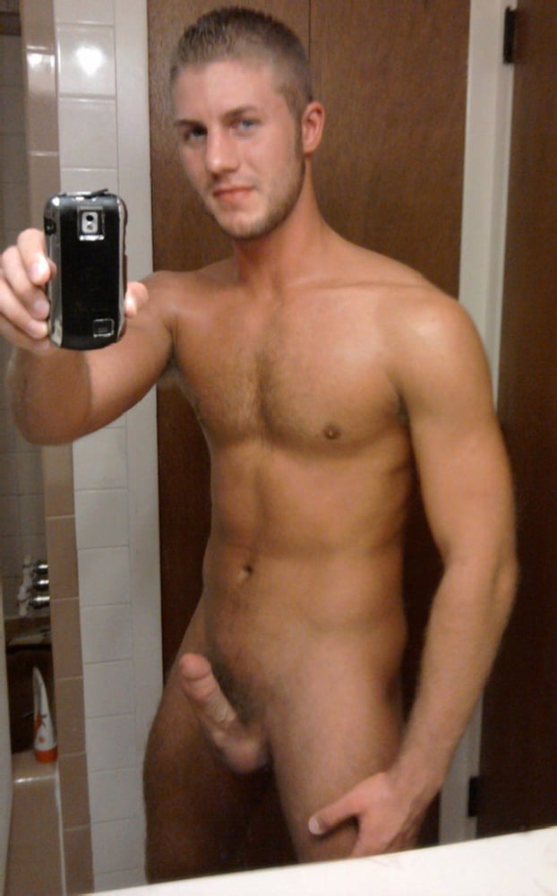 Hard Naked Guys Selfie.