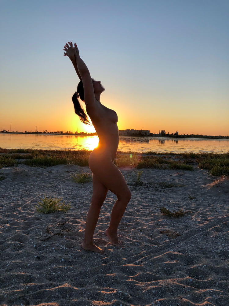 Yoga on a Nude beach - 5 Photos 