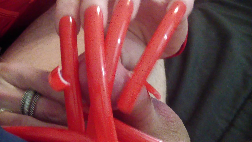Porn image Long sexy red Nails